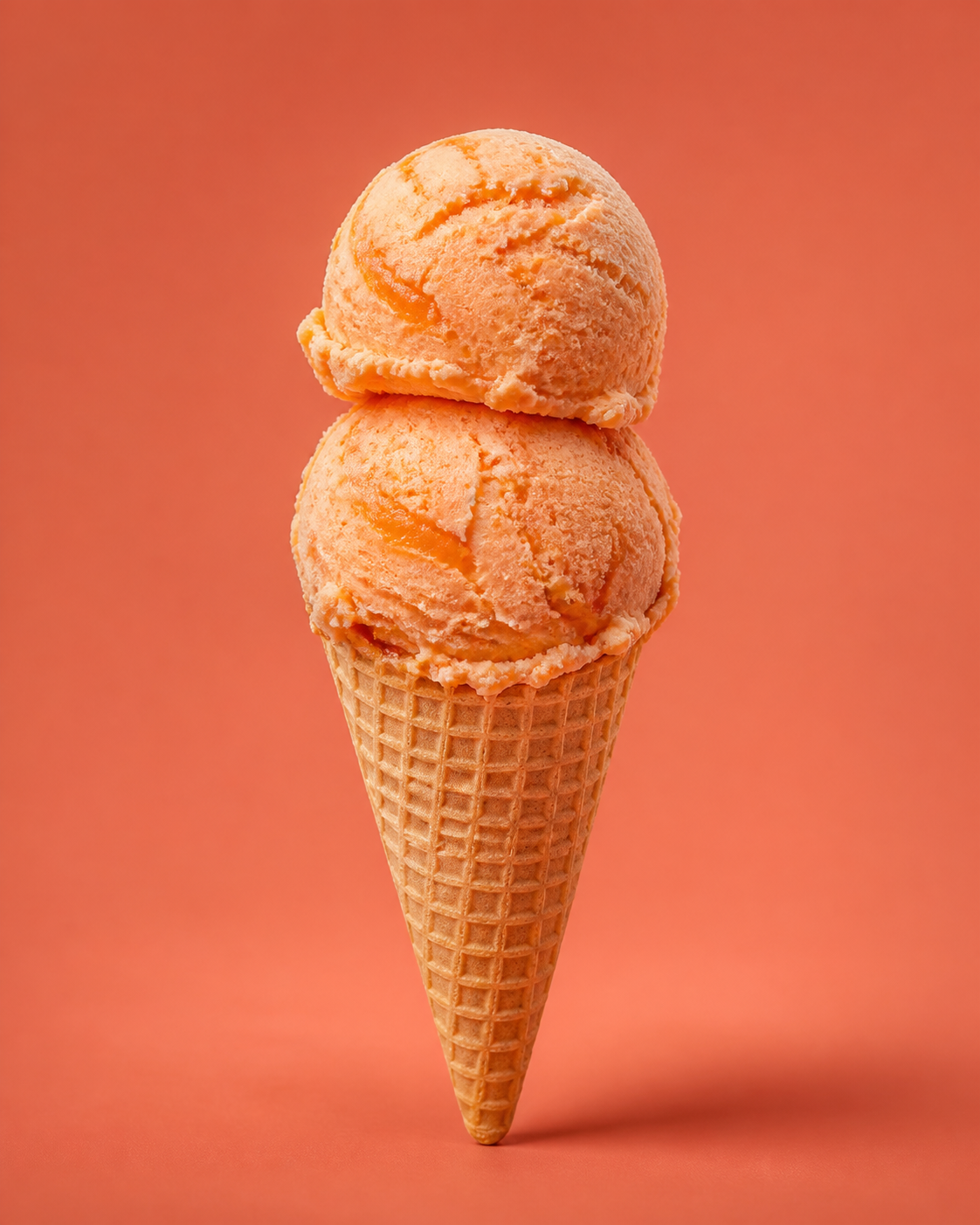 Cono de helado Papaya, Avena y Miel
