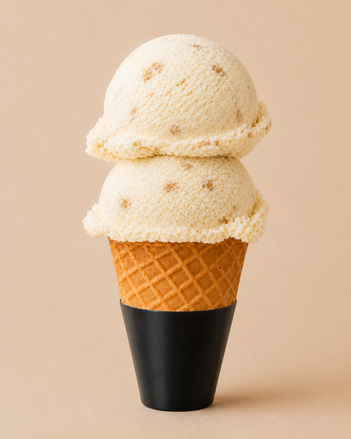 Cono de helado Chocolate blanco con almendra