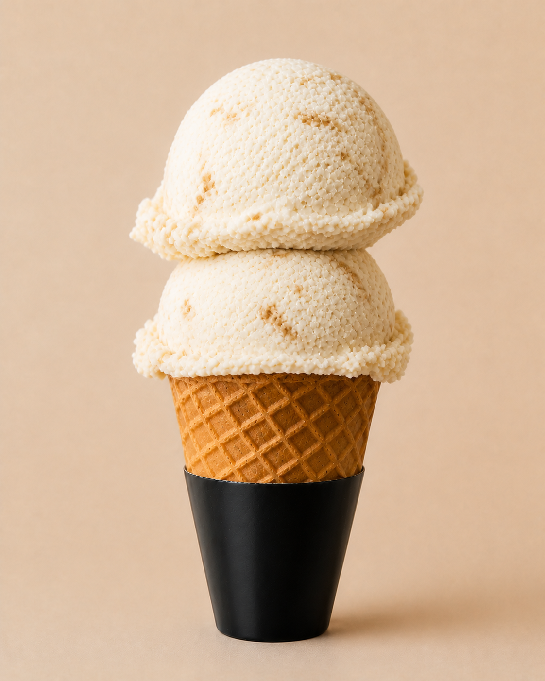 Cono de helado Coco, cardamomo y ron