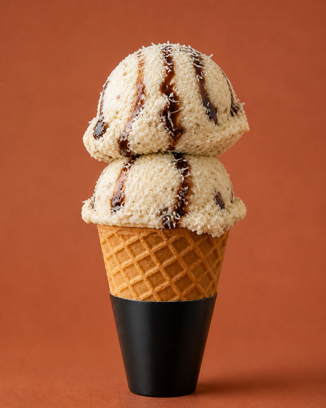 Cono de helado Helado de frijol con queso de cincho