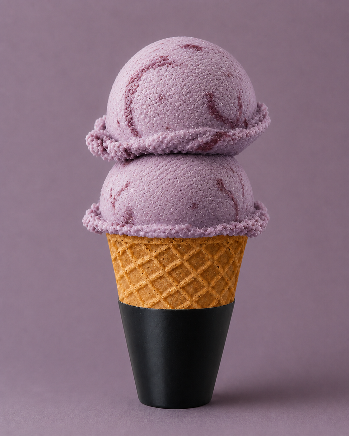 Cono de helado Maíz Azul con Vino Tinto